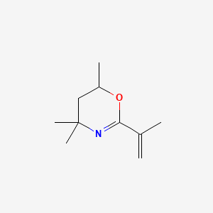 molecular formula C10H17NO B1330218 4,4,6-Trimethyl-2-(prop-1-en-2-yl)-5,6-dihydro-4h-1,3-oxazine CAS No. 39575-65-0