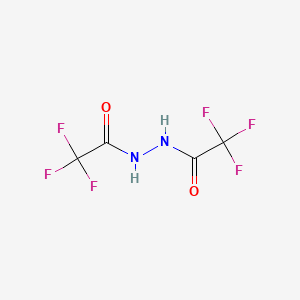 molecular formula C4H2F6N2O2 B1330230 2,2,2-Trifluoro-N'-(trifluoroacetyl)acetohydrazide CAS No. 667-35-6