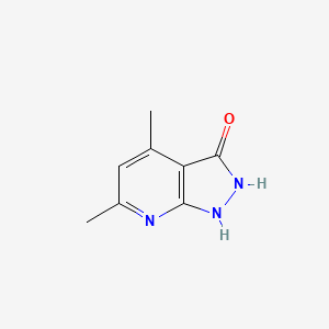 molecular formula C8H9N3O B1330232 4,6-Dimethyl-1,2-dihydro-3h-pyrazolo[3,4-b]pyridin-3-one CAS No. 28491-67-0