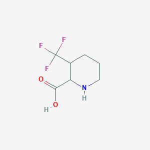 molecular formula C7H10F3NO2 B13302376 3-(Trifluoromethyl)piperidine-2-carboxylic acid 