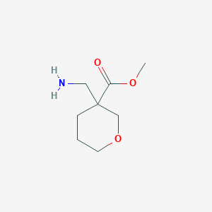 molecular formula C8H15NO3 B13302476 Methyl 3-(aminomethyl)-tetrahydro-2h-pyran-3-carboxylate 