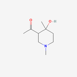 molecular formula C9H17NO2 B1330248 1-(4-Hydroxy-1,4-dimethylpiperidin-3-yl)ethanone CAS No. 37994-62-0