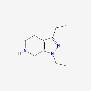 molecular formula C10H17N3 B13302487 1,3-Diethyl-1H,4H,5H,6H,7H-pyrazolo[3,4-c]pyridine 