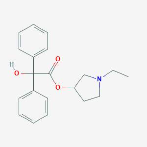 molecular formula C20H23NO3 B133026 Benzilic Acid 1-Ethyl-3-pyrrolidinyl Ester CAS No. 94576-88-2