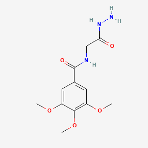 molecular formula C12H17N3O5 B1330268 N-Hydrazinocarbonylmethyl-3,4,5-trimethoxy-benzamide CAS No. 63203-45-2