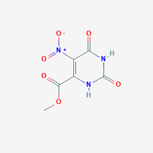 molecular formula C6H5N3O6 B1330282 Methyl 5-nitro-2,6-dioxo-1,2,3,6-tetrahydropyrimidine-4-carboxylate CAS No. 6311-73-5