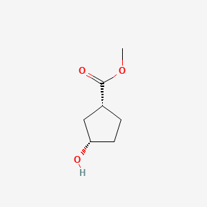 molecular formula C7H12O3 B1330285 Methyl cis-3-hydroxycyclopentane-1-carboxylate CAS No. 79598-73-5