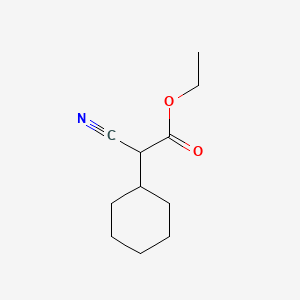 molecular formula C11H17NO2 B1330286 Ethyl 2-cyano-2-cyclohexylacetate CAS No. 3213-50-1