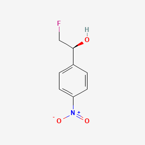molecular formula C8H8FNO3 B13302924 (1S)-2-Fluoro-1-(4-nitrophenyl)ethan-1-ol 