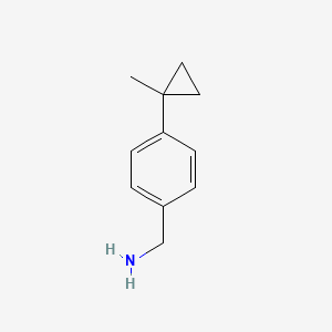 molecular formula C11H15N B13302973 4-(1-Methylcyclopropyl)benzylamine 