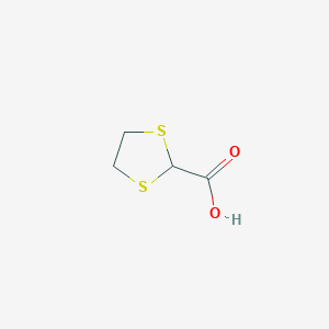 molecular formula C4H6O2S2 B1330304 1,3-Dithiolane-2-carboxylic acid CAS No. 5616-65-9