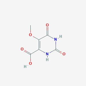 molecular formula C6H6N2O5 B1330311 2,6-Dihydroxy-5-methoxypyrimidine-4-carboxylic acid CAS No. 6944-35-0