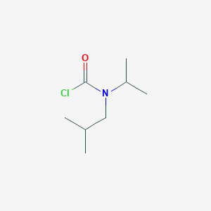 molecular formula C8H16ClNO B13303167 N-(2-methylpropyl)-N-(propan-2-yl)carbamoyl chloride 