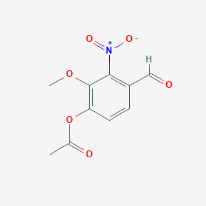 4-Formyl-2-methoxy-3-nitrophenyl acetate