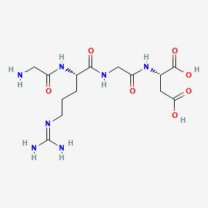 molecular formula C14H25N7O7 B1330333 Gly-arg-gly-asp CAS No. 97461-81-9