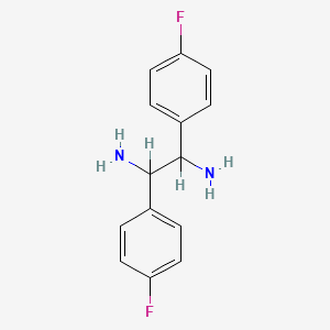 molecular formula C14H14F2N2 B1330337 1,2-Bis(4-fluorophenyl)ethane-1,2-diamine CAS No. 50648-93-6