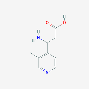 molecular formula C9H12N2O2 B13303546 3-Amino-3-(3-methylpyridin-4-YL)propanoic acid 