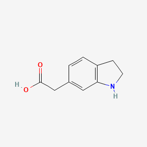 molecular formula C10H11NO2 B13303552 2-(2,3-dihydro-1H-indol-6-yl)acetic acid 