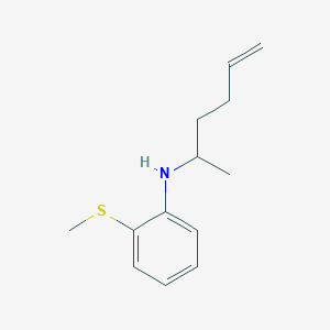 molecular formula C13H19NS B13303849 N-(Hex-5-en-2-yl)-2-(methylsulfanyl)aniline 