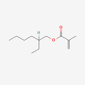 molecular formula C12H22O2<br>CH2=CCH3COOCH2C(CH2CH3)H(CH2)3CH3<br>C12H22O2 B1330389 2-Ethylhexyl methacrylate CAS No. 688-84-6