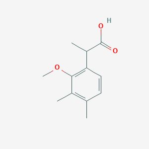 molecular formula C12H16O3 B13304001 2-(2-Methoxy-3,4-dimethylphenyl)propanoic acid 