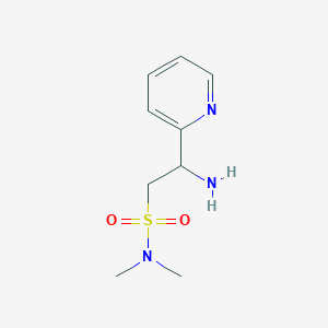molecular formula C9H15N3O2S B13304084 2-Amino-N,N-dimethyl-2-(pyridin-2-YL)ethane-1-sulfonamide 