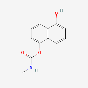 molecular formula C12H11NO3 B1330419 Carbamic acid, methyl-, 5-hydroxy-1-naphthyl ester CAS No. 5721-72-2