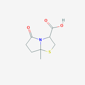 molecular formula C8H11NO3S B1330437 7a-甲基-5-氧代六氢吡咯并[2,1-b][1,3]噻唑-3-羧酸 CAS No. 17279-63-9