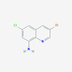 molecular formula C9H6BrClN2 B1330438 3-溴-6-氯喹啉-8-胺 CAS No. 183543-65-9