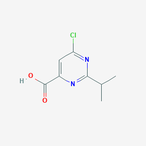 molecular formula C8H9ClN2O2 B13304460 6-Chloro-2-(propan-2-yl)pyrimidine-4-carboxylic acid 