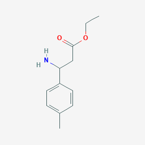molecular formula C12H17NO2 B1330453 Ethyl 3-amino-3-(4-methylphenyl)propanoate CAS No. 94104-32-2