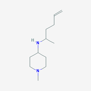 molecular formula C12H24N2 B13304546 N-(Hex-5-en-2-yl)-1-methylpiperidin-4-amine 