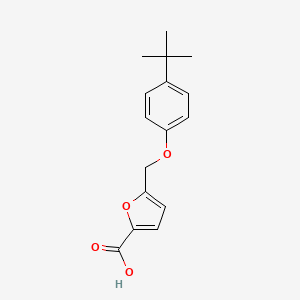 molecular formula C16H18O4 B1330471 5-[(4-叔丁基苯氧基)甲基]-2-呋喃甲酸 CAS No. 74556-54-0