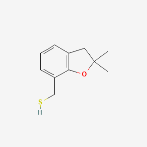molecular formula C11H14OS B13304713 (2,2-Dimethyl-2,3-dihydro-1-benzofuran-7-YL)methanethiol 