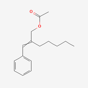 molecular formula C16H22O2 B1330476 1-Heptanol, 2-(phenylmethylene)-, acetate CAS No. 7493-78-9