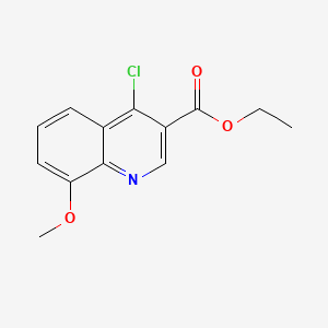 molecular formula C13H12ClNO3 B1330525 Ethyl 4-chloro-8-methoxyquinoline-3-carboxylate CAS No. 27568-05-4