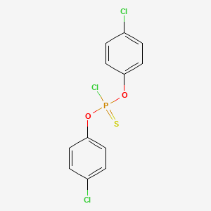 molecular formula C12H8Cl3O2PS B1330528 Chloro-bis(4-chlorophenoxy)-sulfanylidene-lambda5-phosphane CAS No. 55526-70-0