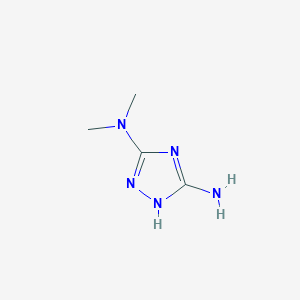 molecular formula C4H9N5 B1330533 1H-1,2,4-Triazole-3,5-diamine, N,N-dimethyl- CAS No. 51108-33-9