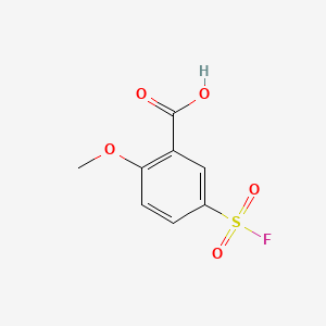 molecular formula C8H7FO5S B1330535 o-Anisic acid, 5-(fluorosulfonyl)- CAS No. 2488-50-8