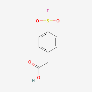 molecular formula C8H7FO4S B1330536 2-[4-(Fluorosulfonyl)phenyl]acetic acid CAS No. 402-57-3