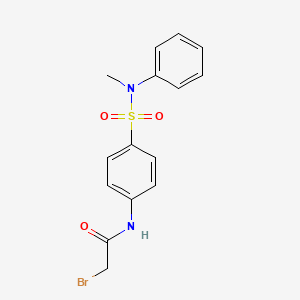 molecular formula C15H15BrN2O3S B1330538 2-Bromo-N-{4-[(methylanilino)sulfonyl]-phenyl}acetamide CAS No. 13480-70-1