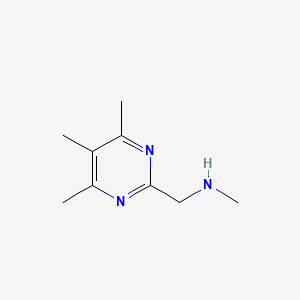 molecular formula C9H15N3 B13305558 Methyl[(trimethylpyrimidin-2-YL)methyl]amine 