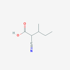 molecular formula C7H11NO2 B13305587 2-Cyano-3-methylpentanoic acid 