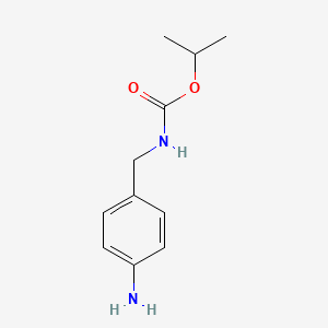 molecular formula C11H16N2O2 B13305599 Propan-2-yl N-[(4-aminophenyl)methyl]carbamate 