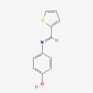 molecular formula C11H9NOS B1330560 4-[(E)-(thiophen-2-ylmethylidene)amino]phenol CAS No. 18210-01-0
