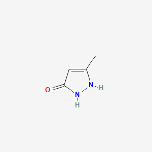 molecular formula C4H6N2O B1330569 3-Methyl-3-pyrazolin-5-one CAS No. 4344-87-0