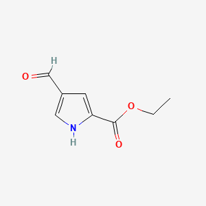molecular formula C8H9NO3 B1330576 4-甲酰基-1H-吡咯-2-羧酸乙酯 CAS No. 7126-57-0