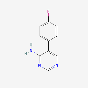 molecular formula C10H8FN3 B1330577 5-(4-氟苯基)嘧啶-4-胺 CAS No. 56239-05-5