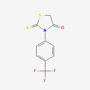 molecular formula C10H6F3NOS2 B1330580 2-Thioxo-3-[4-(trifluoromethyl)phenyl]-1,3-thiazolidin-4-one CAS No. 57669-54-2