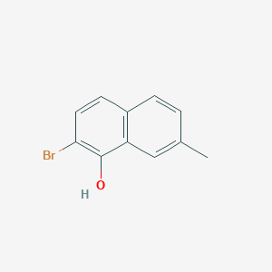 molecular formula C11H9BrO B13305844 2-Bromo-7-methylnaphthalen-1-OL 